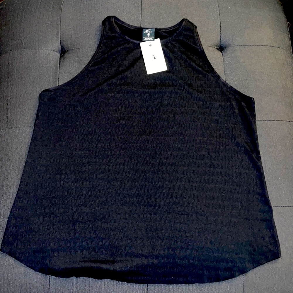 Nike Women's Yoga Dri-Fit Tank Top Plus Size Black